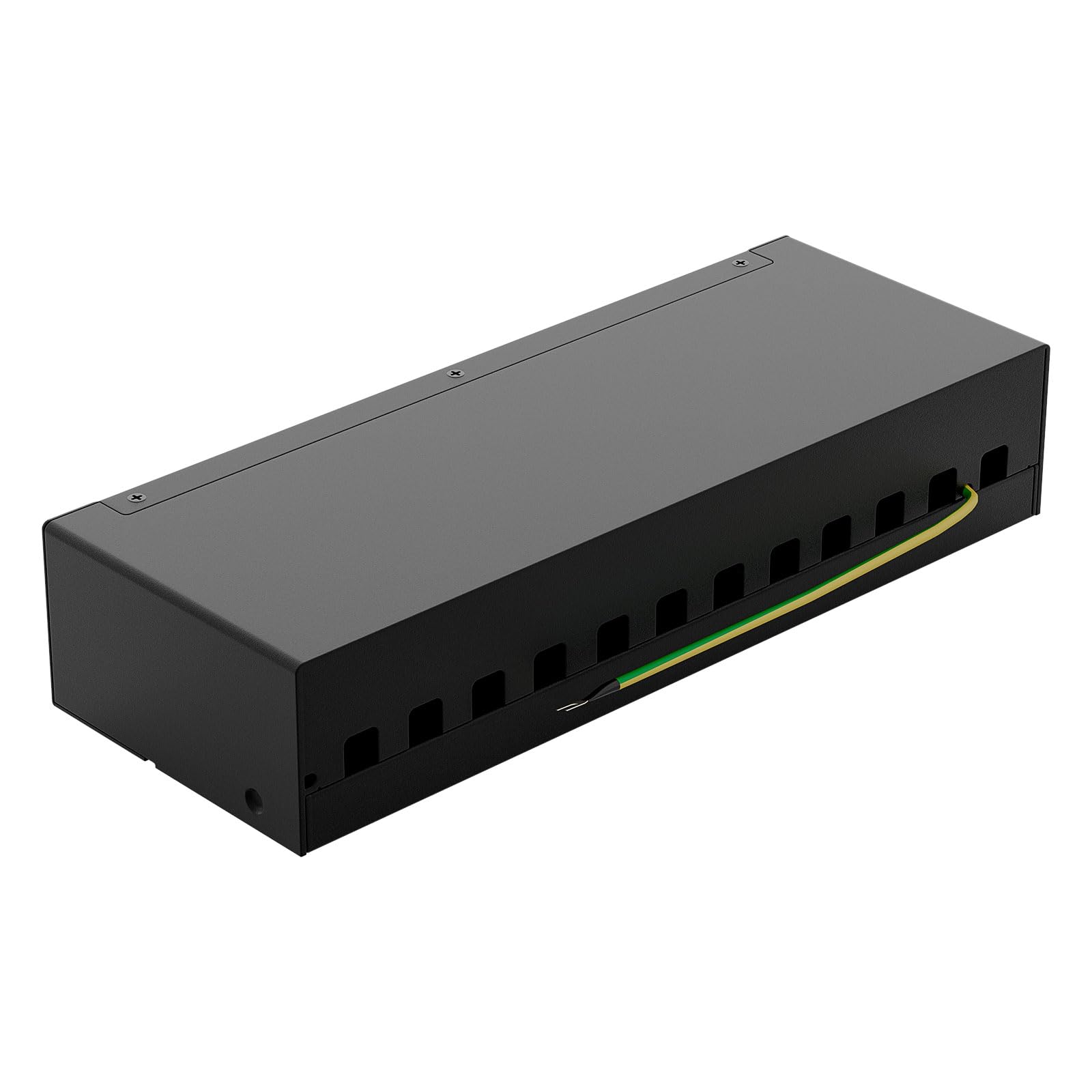 FGB 10 Gbps 12 Port CAT7 Patchpanel mit 12x CAT.7 RJ45 Keystone Jack Modul, STP Patchpanel Verteilerfeld für Netzwerk LAN DSL, Kompatibel CAT6 CAT6a CAT7 CAT8 Verlegekabel Netzwerkkabel