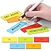 2DOBOARD Strisce magnetiche scrivibili – 7,5 cm x 2,5 cm Colorate – 75 pezzi – Agenda settimanale organizer – per frigoriferi e lavagne bianche - Rosso, Verde, Arancione, Blu, Giallo