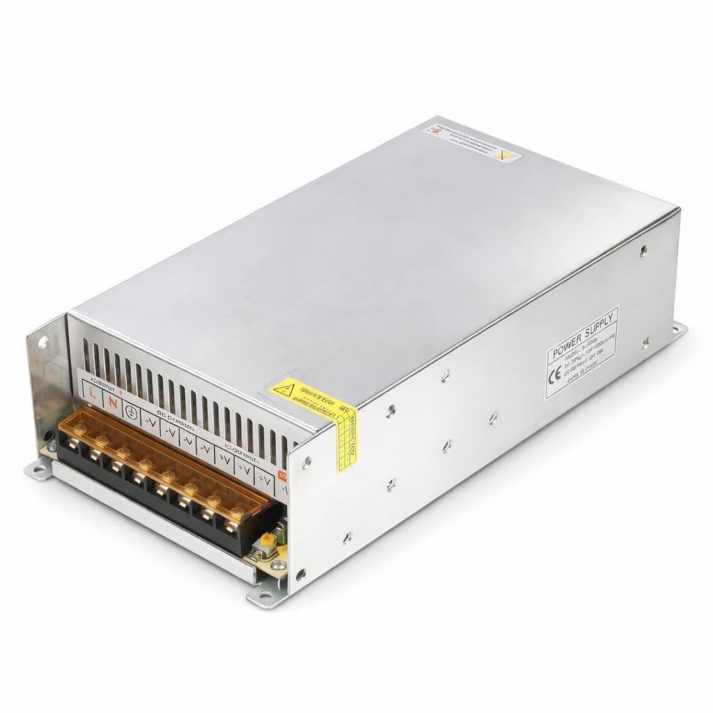 Jandei - zasilacz transformatora 110/220V AC do 12V DC 600W 50A, instalacja wewnętrzna IP20 do taśm LED, neonowych lub niskiego napięcia