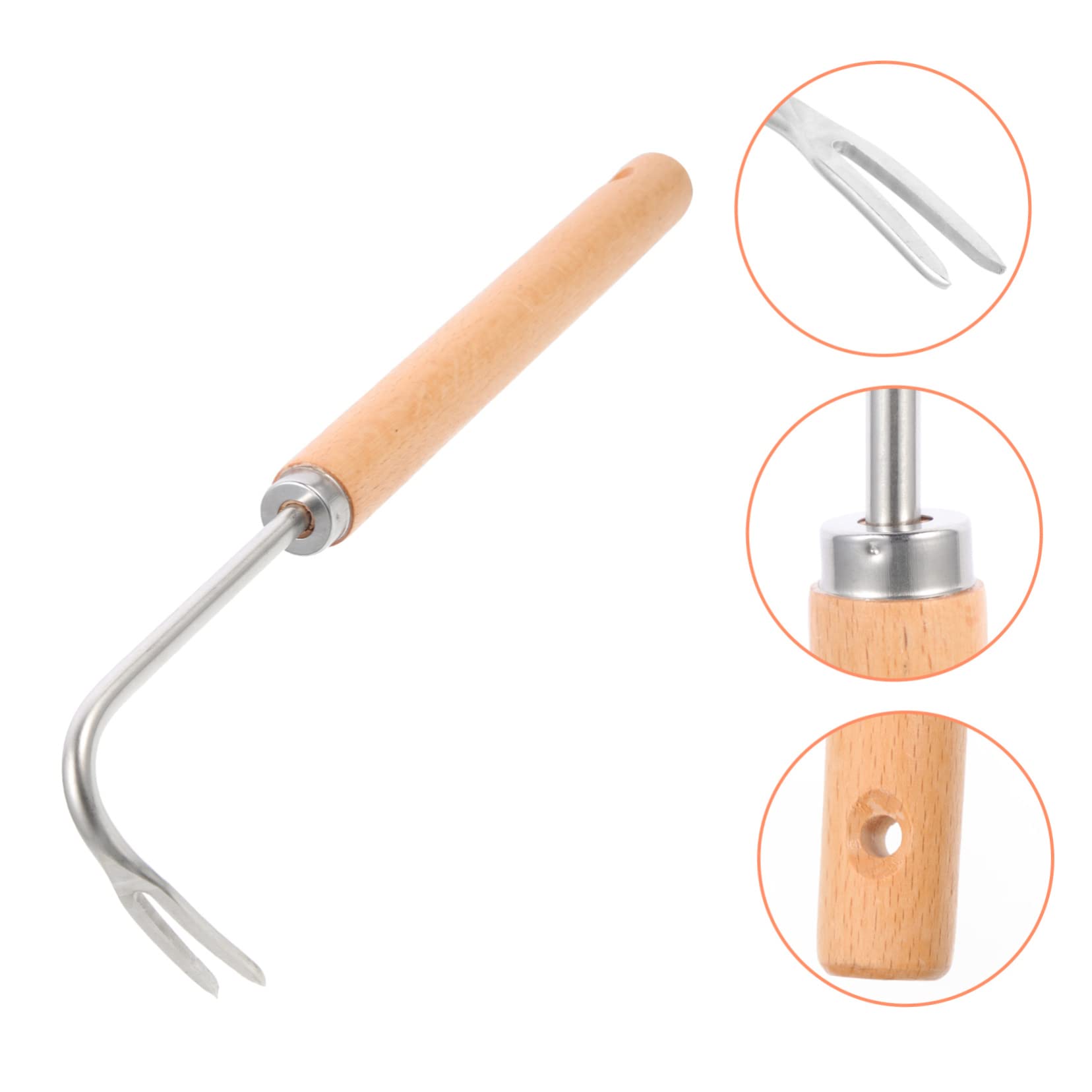 TOYANDONA 3 Stück Handwerkzeug für Garten Multifunktionaler Unkrautstecher mit Ergonomischem Buchenholzgriff für Entfernen von und Wurzeln Schwerem Boden