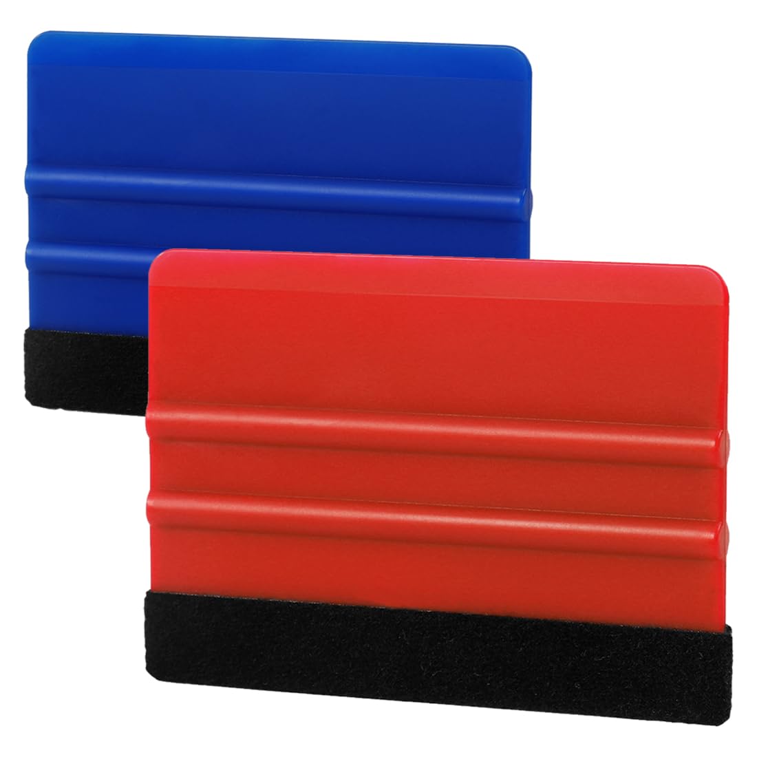 2 Pezzi Spatola Per Pellicola, Spatola Per Pellicola Con Bordo In Feltro Spatola Magnetica Per Pellicola Auto Spatola Pellicola Per Mobili Finestre, Set Di Strumenti Per Riprese (Rosso, Blu)