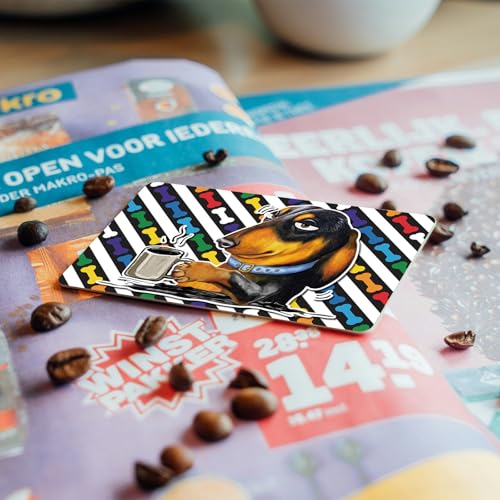 AFRITEE 4 Pcs Credit Card Skin Cover, Black Dachshund Card Covers for Debit Cards, Funny Personalized Waterproof Card Stickers Cover Skin DIY Key Transportation Decoration2