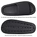 Slippers for Women and Men Shower Quick Drying Bathroom Sandals Open Toe Soft Cushioned Extra Thick Non-Slip Massage Pool Gym House Slipper for Indoor & OutdoorU220SYSTX-New.Aurora Black1-40-41