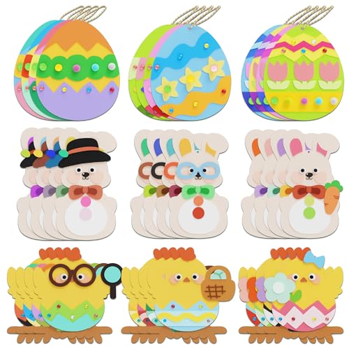 28C 320PCS Easter Foam Stickers Set Egg Bunny Chick Arts and Crafts Kits