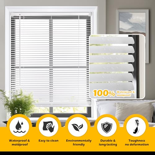 Lazblinds Cordless 1 Inch Vinyl Horizontal Mini Blinds thumb #1