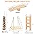 Hamster Chew Toys, Gerbil Rat Guinea Pig Chinchilla Chew Toys Accessories, Natural Wooden Dumbbells Exercise Bell Roller Teeth Care Molar Toy for Rabbits Bird Bunny