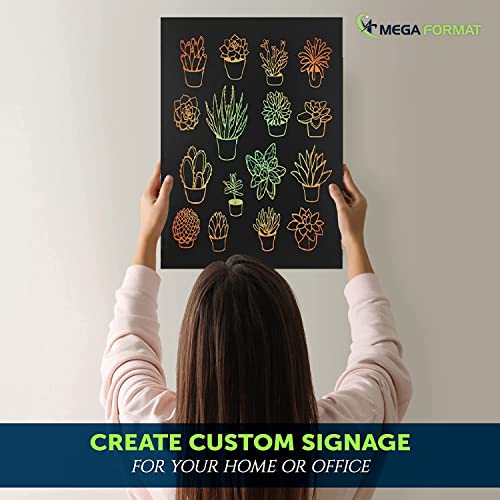 Image of Mega Format Expanded PVC Plastic Sheets - 8.5 inch X 11 inch Rigid Black Sheet for Crafts, Signage, & Displays - Sintra, Celtec PVC Board - Waterproof for Outdoors Use - 1 /8 inch 3mm Thick - 1-Pk-Black