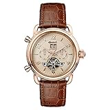 Lifetime Warranty Ingersoll Men\'s The New England Automatic Watch with Cream Dial and Brown Leather Strap I00901
