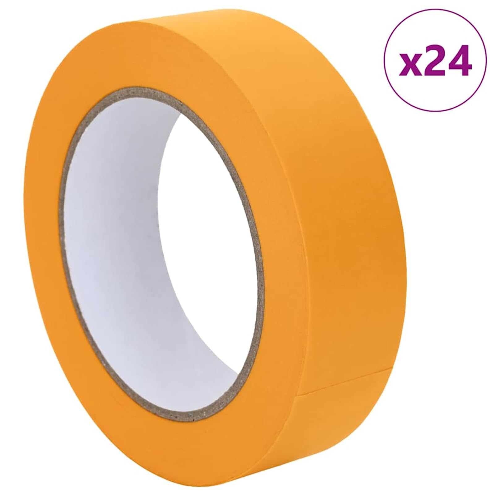 Gecheer Malerklebeband, Papier-Maskierband 30 mm x 50 m 24 Stück, Abdeckband zum Malen, Lackieren, Basteln für Innen- und Außenbereich, Werkstatt, Holz, Metall, Glas
