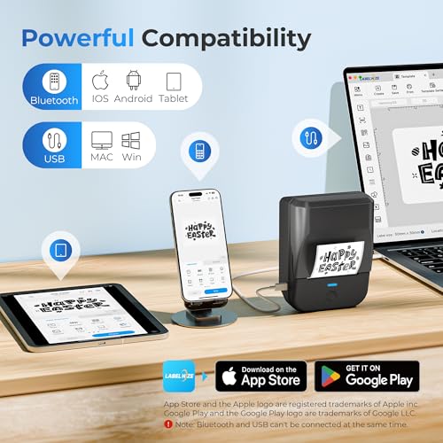 Image of PM240 Label Maker with 1 Roll Labels, Bundle with 1 Roll Yellow Label, 1.57''x1.18'' (40x30mm), 230 Labels /Roll, 2 inch Bluetooth Label Printer, Waterproof Labels for Business Office Home