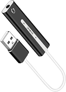 Hemobllo 1pc Sound Card for PC External Sound Card Microphone Adapter External Sound Adapter USB Sound Port USB Sound Card for Laptop Black Mic and Earphone Sound for PC USB 3.1 Sound Card