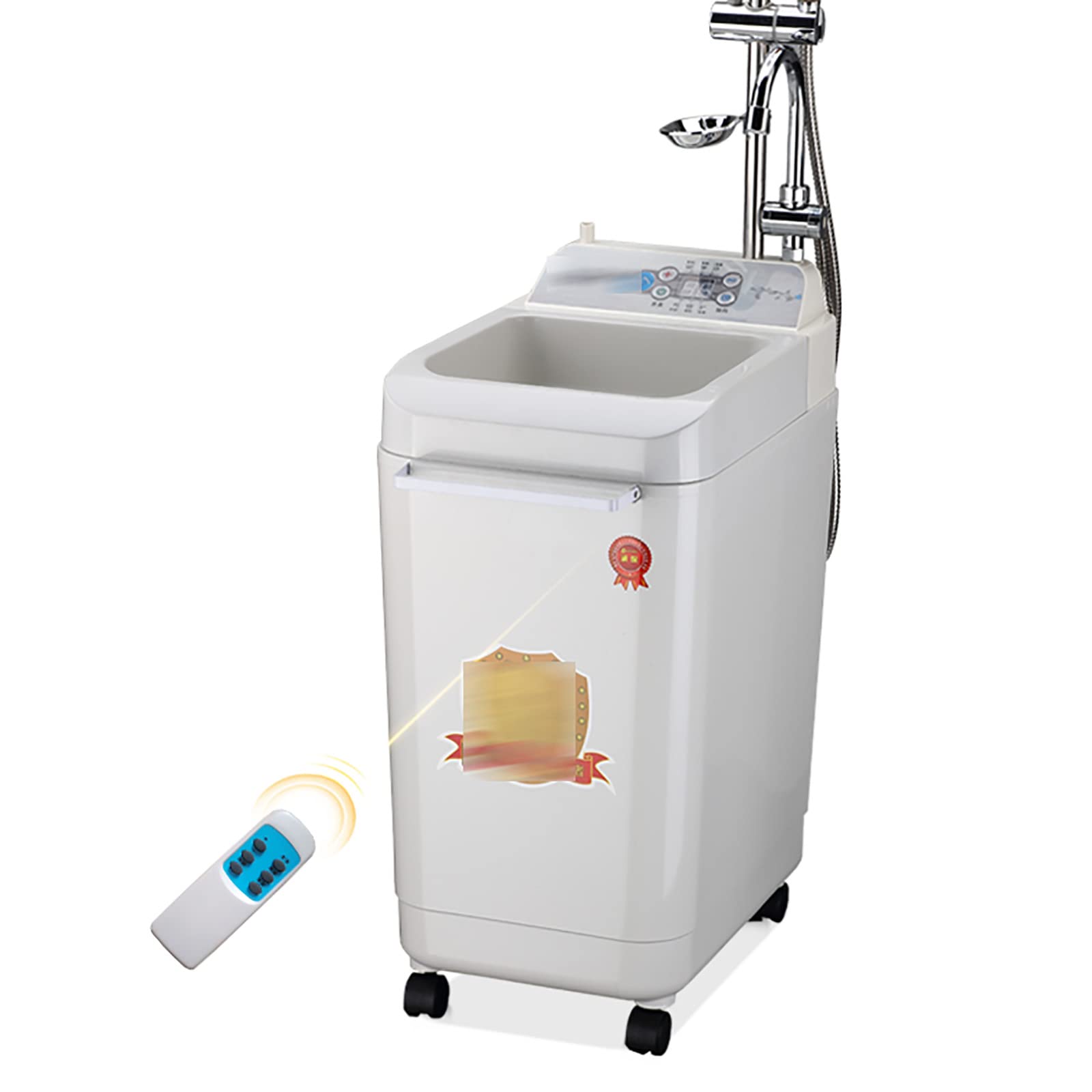 Doccia Esterna Portatile, scaldabagno Elettrico, doccetta, Telecomando, lavabo Staccabile, per Viaggi in Camper, Doccia per Cani, Doccia di Emergenza Domestica