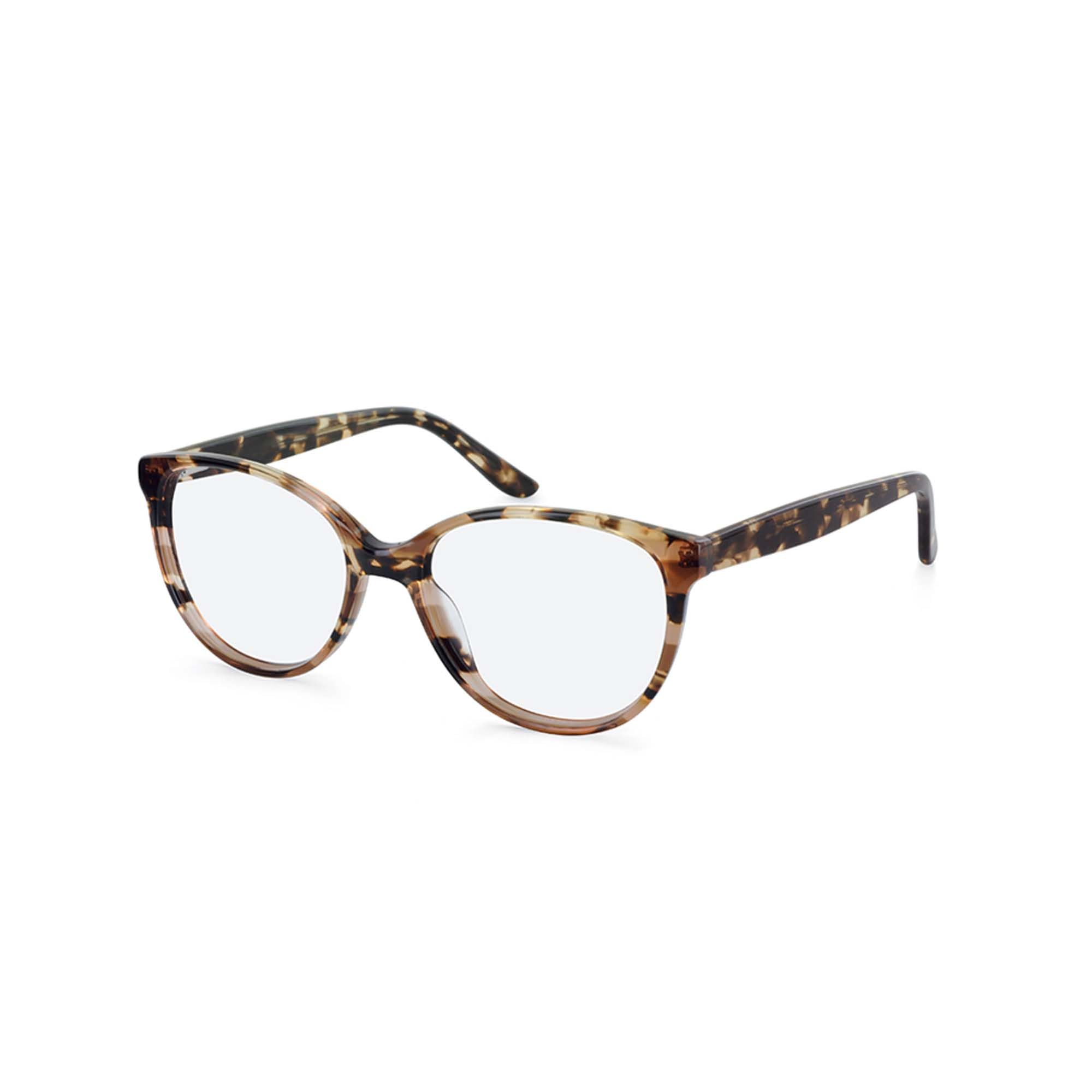 Episode Brille mit Sehstärke für Damen optional mit Sonnenbrillentönung oder Blaulichtfilter, Rund, gefertigt aus Acetat, Modell: EPO-265-C1-50 (inklusive Brillenetui)