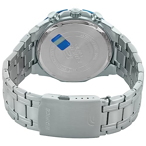 Image of Casio Edifice EFR-539D-1A2VUDF Black Analog Dial Silver Stainless Steel Band Men's Watch Chronograph 100M Water Resistant EX190