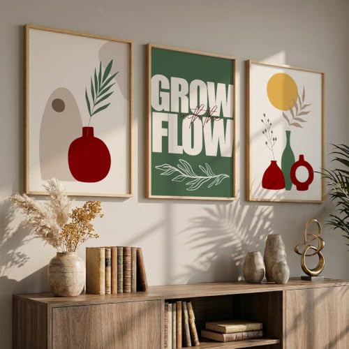 Image of kotart Painting for Wall Decoration - Modern Art Wall Decor Framed Painting for Living Room Bedroom - Framed Wall Posters /Paintings with Frame Set of 3 (Art 4, 13x17 inch)