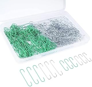 Anstore 400pcs Christmas Ornament Hooks, C-type Christmas Tree Decorating Hangers,Christmas Baubles Christmas Hooks, Metal Ornament Hanging Hook for Christmas Tree Decoration(Green +Sliver)