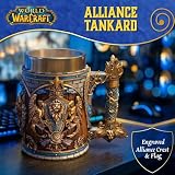 Nemesis Now World of Warcraft Alliance Tankard 15.5cm - Officially Licensed Alliance Drinkware with Crest, Flag Design and Stainless Steel Insert
