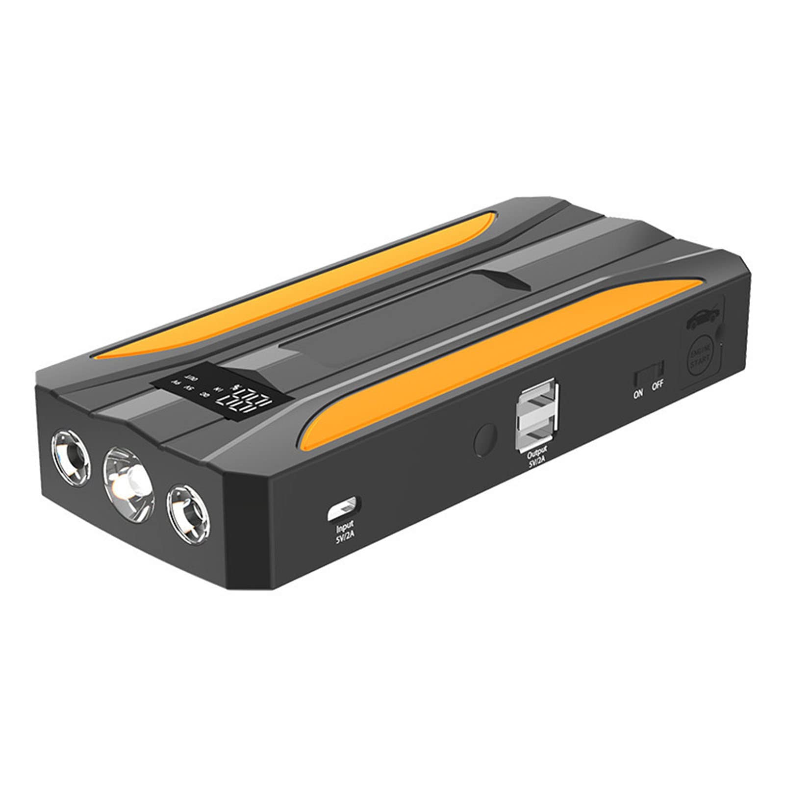 FAXIOAWA Avviatore di Emergenza per Auto 2 in 1 16800mAh Compressore d'Aria Power Bank 12V Booster Automatico per Veicoli e Strumenti di Fuga per Veicoli Camion SUV