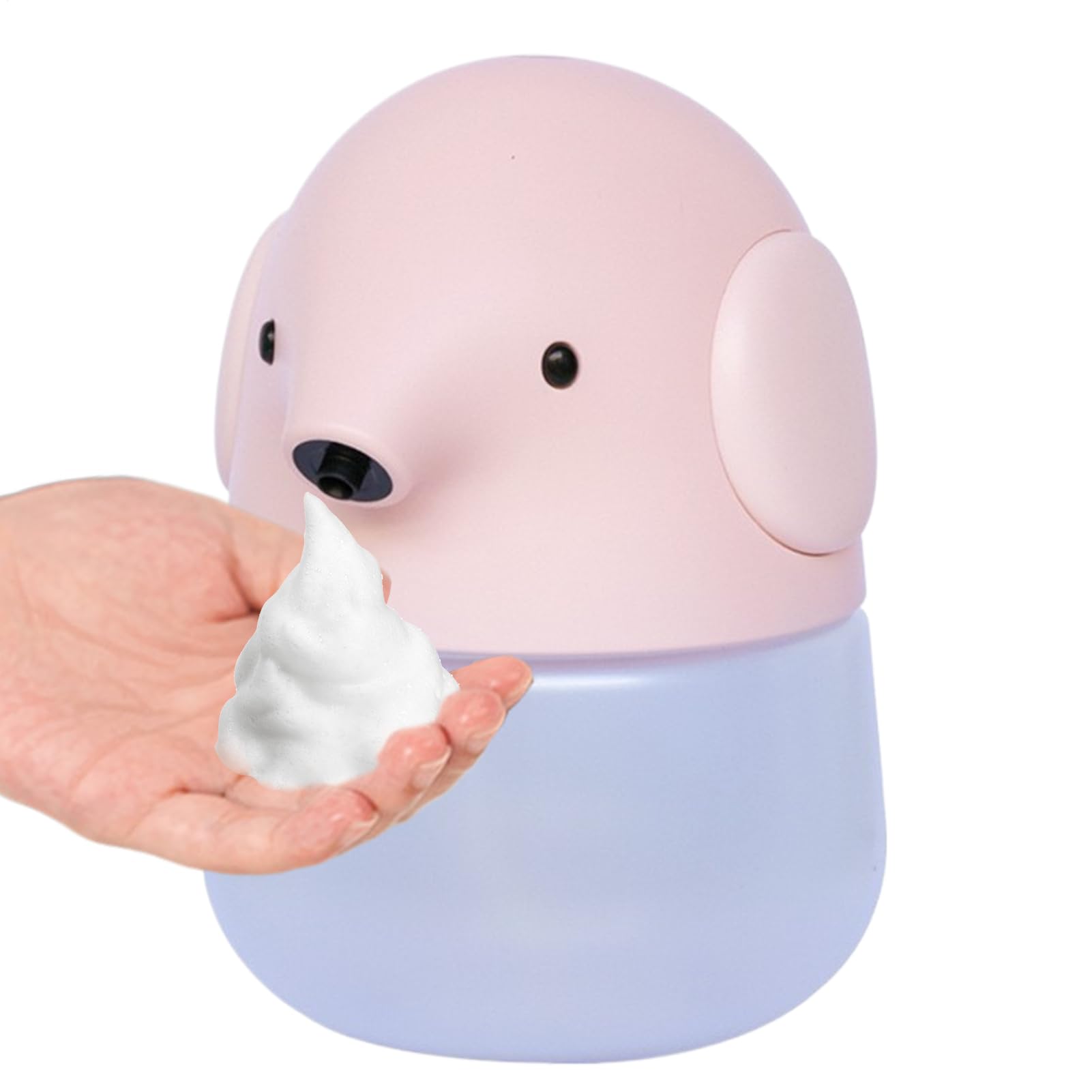 Dispenser di sapone senza contatto - simpatico design a forma di elefante, impermeabile automatica, pompa in schiuma ricaricabile, accessorio da bagno igienico | Distributore di sapone per
