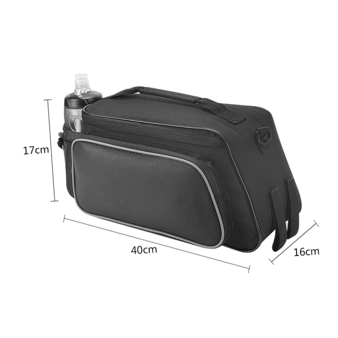Toddmomy Borsa Per Sedile Posteriore Della Bici Borsa Per Accessori Da Bici Adatta Per Mountain Bike Strisce Riflettenti e Capacità Ampia Per Contenere Tutto Necessario Per Pedalata