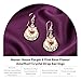 1928 Jewelry Manor House Purple & Pink Rose Flower Amethyst Crystal Drop Earrings, Romantic Roses Vintage Victorian Inspired Aesthetic, Rose Gold Tone, Made In USA