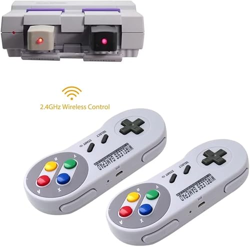 Miniatura 3 de Controlador de juego inalámbrico 2X 2.4G para SNES, controlador de joystick con receptor inalámbrico USB compatible con sistemas operativos