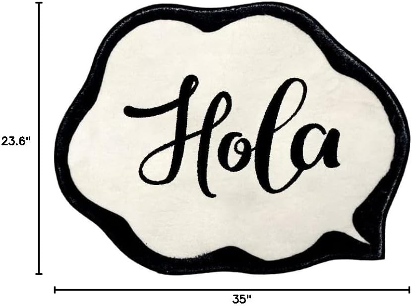 Fun Hola Bathroom Rugs Non-Slip Machine Washable Rug Soft Bath Mats for Bathroom Decor for Sink Shower Doormat Tub