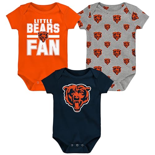 Outerstuff Newborn Chicago Bears Little Tike 3-Piece Bodysuit Set