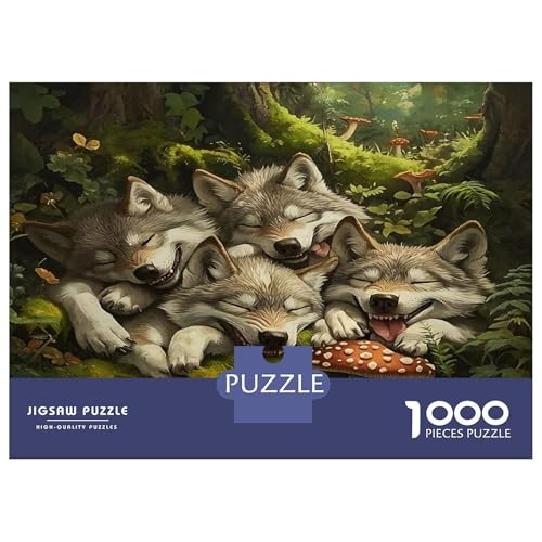 Puzzle de lobos de 1000 piezas en caja, el regalo original para amantes de la naturaleza 2