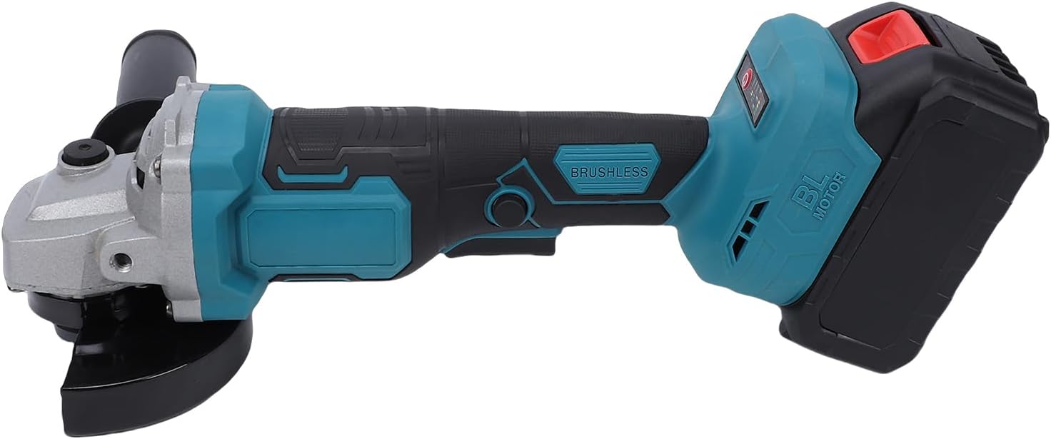 Cordless Brushless Electric Metal Grinder Spindle Lock 3 Speed Polisher Handheld Grinding Wheel Tools (2 Batteries 1 Charger Paper Box US Plug 110V)