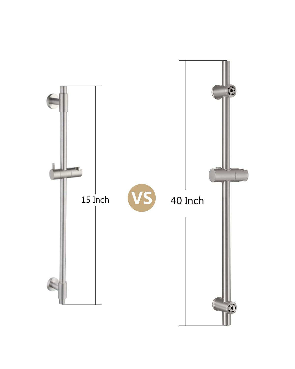 Handbrausehalter Aus Edelstahl – Verstellbare Gleitstange 76–100 Cm, Wandmontage, Mattschwarz