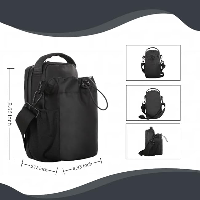 Upgraded Magnetic Gym Bag, Magnetic Water Bottle Holder Bag with Leakproof Material, Hands-Free Workout Sling Bag for Men & Women, for Fitness, Hiking, Outdoor and Daily Use