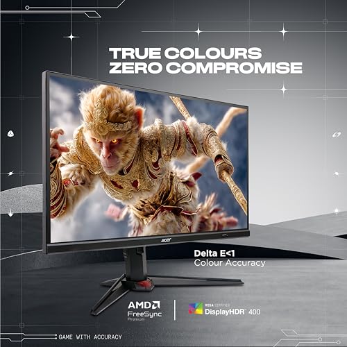 Image of Acer Nitro XV272K V5 27 Inch UHD (3840x2160) IPS Agile Splendor Gaming Monitor | 160Hz Refresh, Delta E<1, FHD 320Hz Through DFR, G-Sync & FreeSync Compatible, Smart Dial, Eyesafe Certified - Black