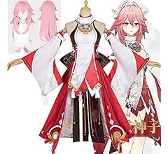 Amazon | [CHIASA] 原神 八重 神子 コスプレ 衣装 【ウィッグ付き