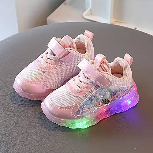 Baby Walking Shoes,Kids Baby Boys Girls Bling Led Light Sport Shoes Children Mesh Luminous Casual Shoes 1-6 Years2