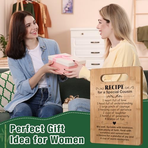 Image of Popular Cousin Gifts for Women, Cutting Board Gift for Cousin, Cousin Appreciation Gift, Thank You Gift for Cousin Christmas Birthday
