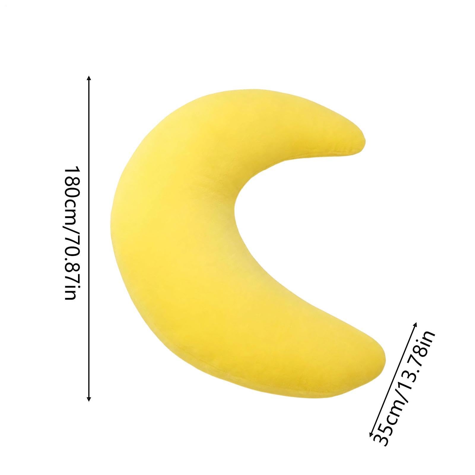 Seitenschläferkissen, Körperkissen 180cm, Halbmondform Ergonomisch | Stützt Rücken, Bauch Und Beine Für Tiefen Schlaf Für Seitenschläfer, Schwangere,Nickerchens Auf Sofa Oder Bett,Bezug Waschbar