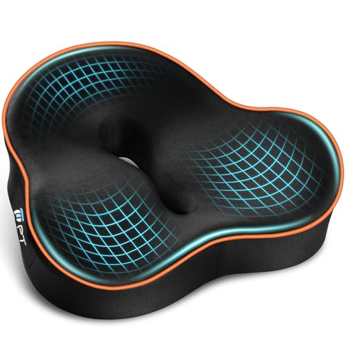 POOTACK Cojin Silla Oficina, Espuma Memoria Cojín, Cojín de Espuma Viscoelástica, Almohada Antideslizante para Sentarse en Gaming, Cojin Asiento Coche