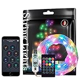 BTF-LIGHTING WS2812B RGB IC 2M intelligente Lichtkettern kit 20LEDs IP67 Wasserdicht Transparente Draht USB LED String Lights mit 24Tasten LED Controller für Heimdekoration Party