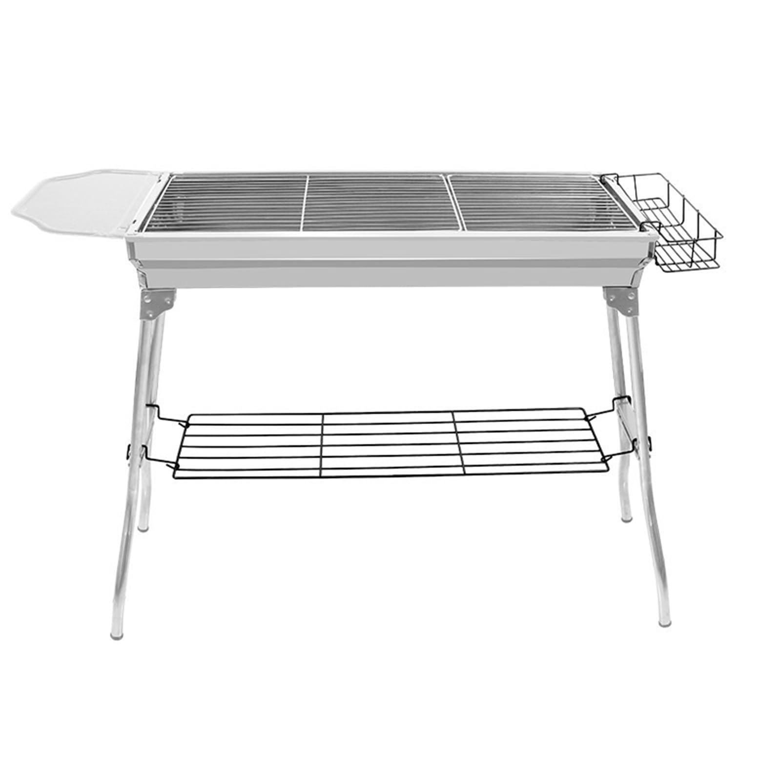 Grill per Barbecue in Acciaio Inossidabile, BBQ Carbone Pieghevole e Grill Portatile, Ottimo per Il Tailgating da Picnic da Picnic da Campeggio da Cucina Esterno,