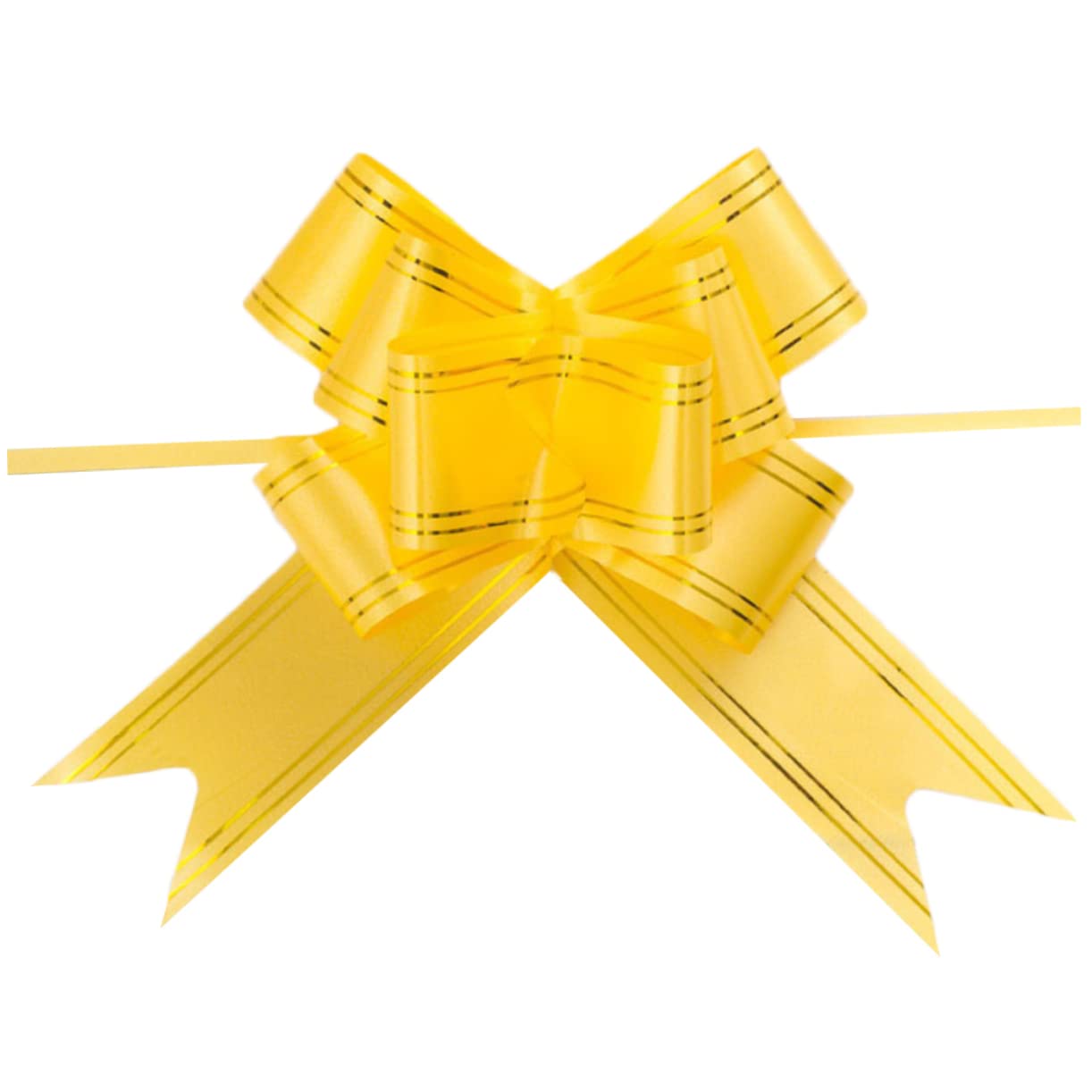 FOMIYES String Bows for Wedding 20pcs Gold Edge Pull Bows Knot for Present Wrapping Party Decorations