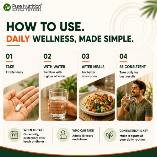 Image of Pure Nutrition Vitamin C Tablets with Amla & Orange Peel 1250mg | Vitamin C Supplements Boosts Immunity & Skin Glow | Natural Antioxidant for Men & Women | Supports Collagen Formation - 120 Veg Tablets