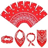 Morcheiong 8/16 pañuelos de cachemira para la cabeza, pañuelos, para hombres, mujeres, niños y niñas, rosso, 22" x 22"