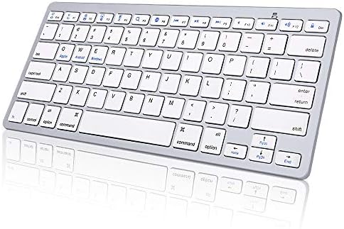 Wireless Bluetooth Keyboard for iPad,KIPIDA Ultra-Slim Universal Keyboard Compatible with iPad Pro 11/12.9 iPad Tablet iPhone Mac Galaxy,iPad Keyboard and Fit for Other Bluetooth Enabled Devices-White