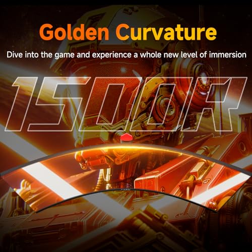 Image of 34 inch UWQHD 240Hz Curved Gaming Monitor,0.5ms FreeSync,95% DCI-P3,PIP /PBP | HDMI 2.1 DP 1.4 VESA 1500R Wrap-Around Depth 125% sRGB Factory Calibration Dual Stereo Speakers for gaming office