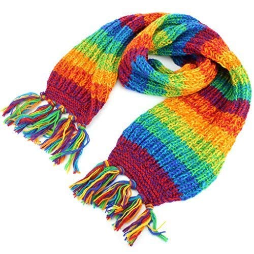 LoudElephantLong Chunky Knit Wool Multi Mix Scarf
