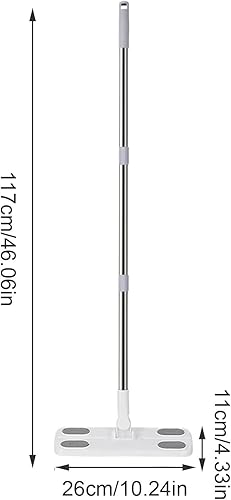 Miniatura 6 de Trapeadores planos suministros de limpieza de suelos desmontables en húmedo y seco, trapeador de madera plano largo con mango duradero, eficiente y