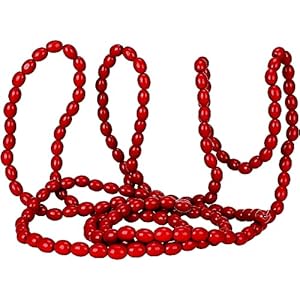 Tigeen 12ft Christmas Boho Wood Bead Garland Vintage Cranberry Wooden Beads Garland Decor Xmas Red White Rustic Christmas Tree Wall Hanging Ornaments(1 Pcs,Cranberry Red) Tigeen 12ft Christmas Boho Wood Bead Garland Vintage Cranberry Wooden Beads Garland Decor Xmas Red White Rustic Christmas Tree Wall Hanging Ornaments1 PcsCranberry Red