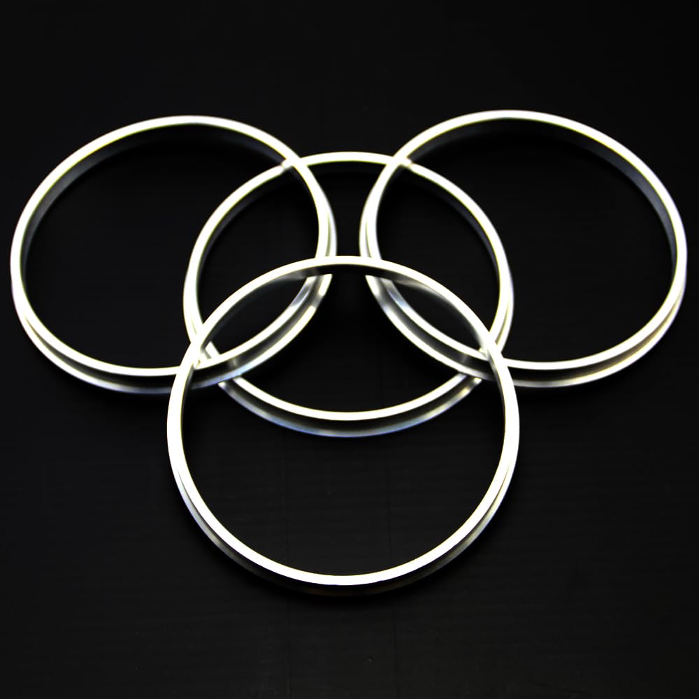 Lot De 4 Bagues Centrales élargisseurs De Voie - Alliage Aluminium, Diamètre 73.1 Mm Vers 54.1 Mm - Pour Jantes Plus Larges, Amélioration Tenue De Route