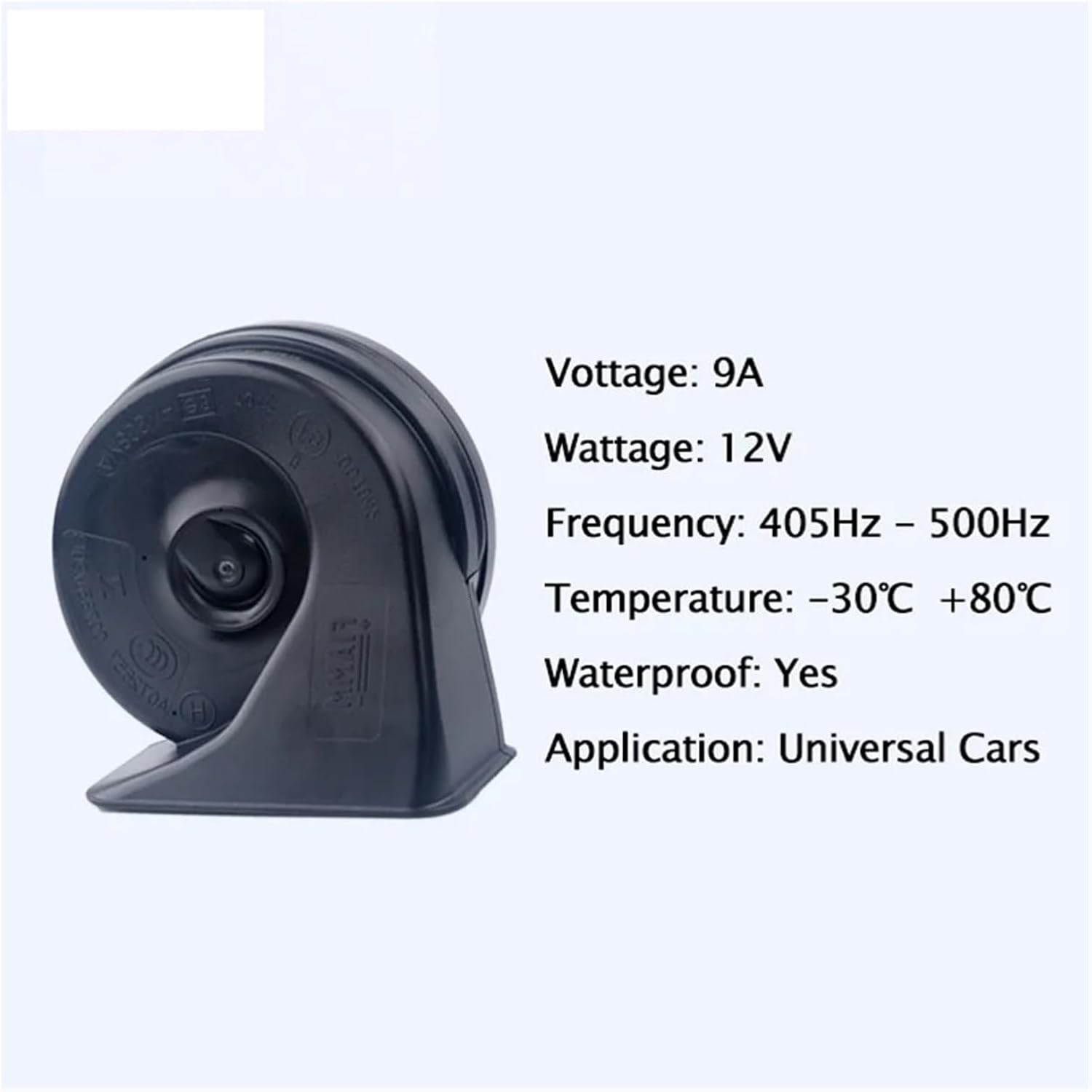 2PCS Trumpet Horn 12V Automotive Snail Horn - 410/510Hz Disc Car Horn for Loud Sound and Bass Performance